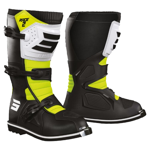 מגפי שטח ילדים RACE 2 KID BLACK NEON YELLOW